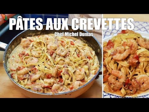 Pâtes aux crevettes faciles et rapides - Delicious Française main course with easy difficulty. Perfect recipe converted from YouTube video to PDF format.