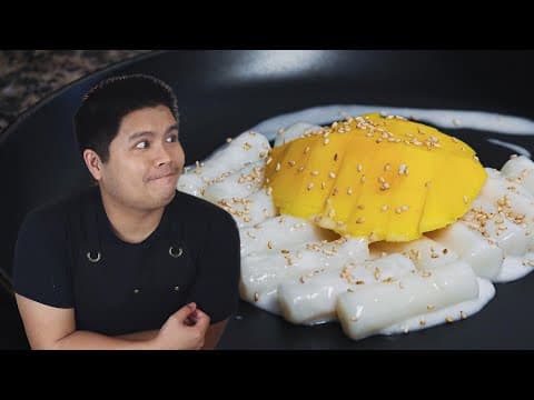 Coconut Mango Rice Cake (Sticky Rice Cake with Coconut Sauce) - Delicious Korean Fusion dessert with easy difficulty. Perfect recipe converted from YouTube video to PDF format.