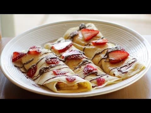 Easy Crepes - Delicious French breakfast with easy difficulty. Perfect recipe converted from YouTube video to PDF format.