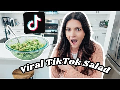 Trying the Viral Green Goddess Salad from TikTok - Is It Overrated?!