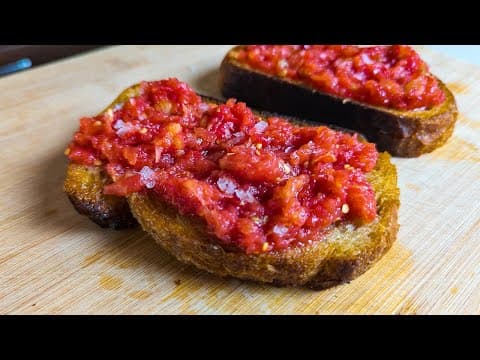 Pan con Tomate Recipe (Spanish Tomato Toast) Best Summer Antipasto