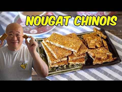 Chinese nougat - Delicious Chinese snack with easy difficulty. Perfect recipe converted from YouTube video to PDF format.