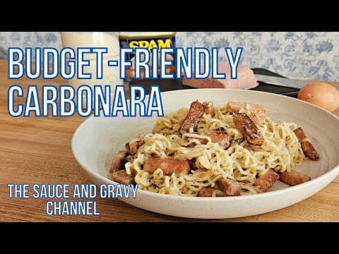 Budget-Friendly Ramen Carbonara Recipe 💰 Affordable & Delicious! Poor Man’s Ramen and Spam Carbonara