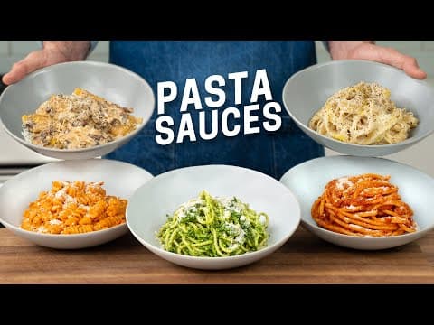 5 Restaurant Quality Pasta Sauces in 15 Minutes