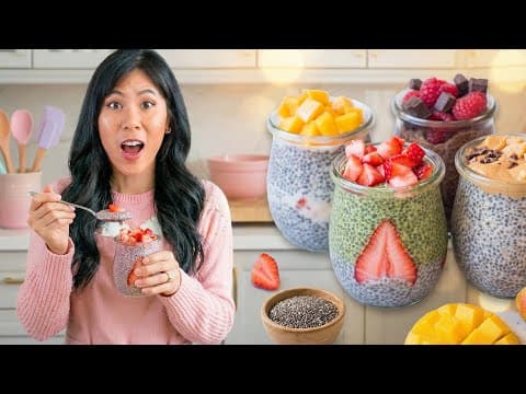 World's Best CHIA PUDDING Recipe to Make at Home (5 Ways)!