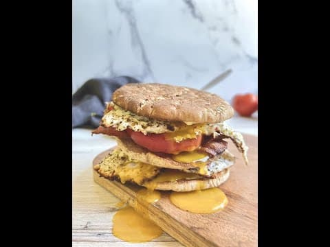 Crispy Feta Fried Eggs Sandwich