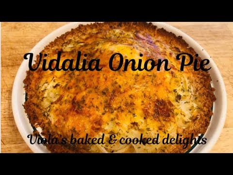 🧅VIDALIA ONION PIE 🥧 A sweet & savory pie, easy to make!
