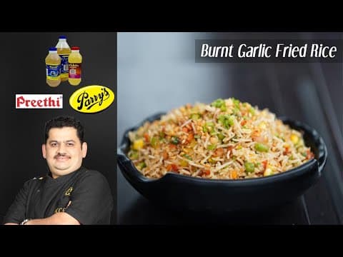 Burnt Garlic Fried Rice with Paneer