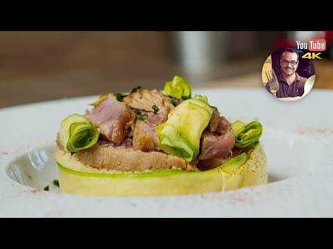 Tuna Tataki with Zucchini Tabouli - Delicious French main course with medium difficulty. Perfect recipe converted from YouTube video to PDF format.