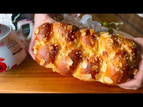Buttery Braided Brioche Bread - Delicious Middle Eastern bread with medium difficulty. Perfect recipe converted from YouTube video to PDF format.