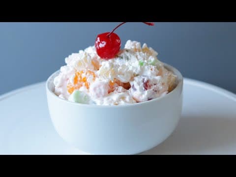How to Make Ambrosia Salad - Southern United States recipe that serves 8 people. A easy difficulty cooking recipe converted from YouTube video with complete ingredients and step-by-step instructions.