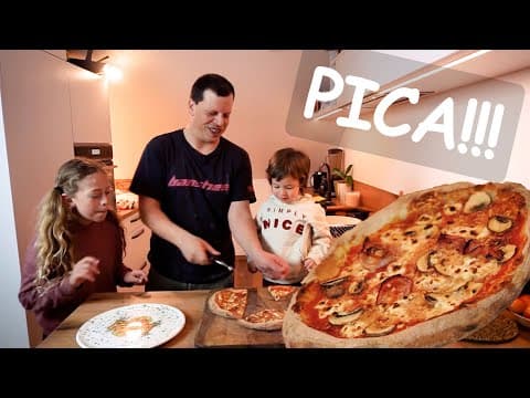 Homemade Pizza Dough with Bacon & Cheese Topping