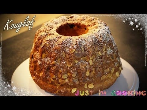 Alsatian Kougelhopf (German Cake) - Delicious French (Alsace) dessert with medium difficulty. Perfect recipe converted from YouTube video to PDF format.