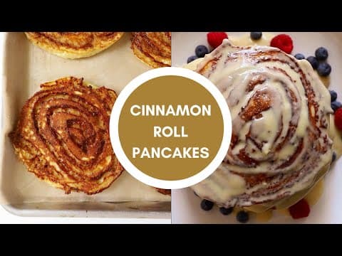 Cinnamon Roll Pancakes! Dessert for Breakfast