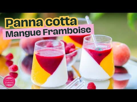 Raspberry and Mango Panna Cotta - Delicious French dessert with medium difficulty. Perfect recipe converted from YouTube video to PDF format.