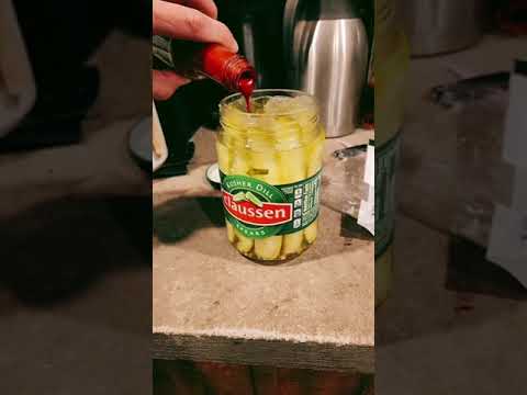 Making spicy pickles!