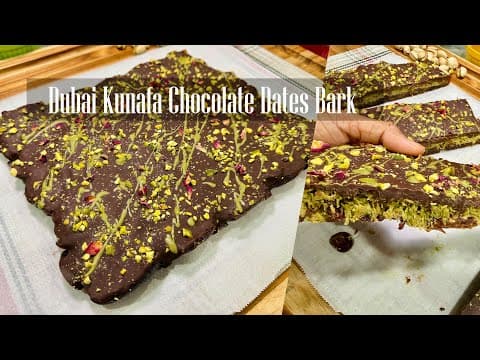 Dubai kunafa Chocolate Dates Bark