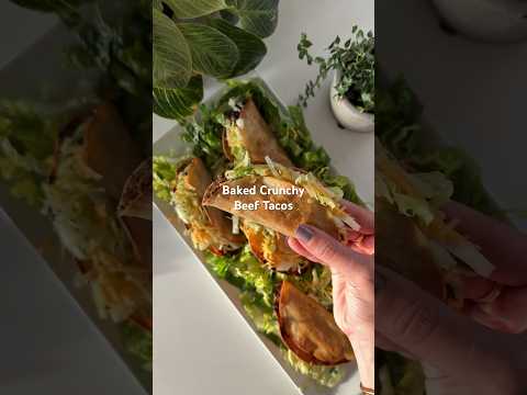 Baked beef crunchy tacos✨