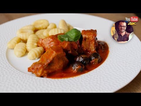 Veau aux olives et à la tomate - Delicious Française main course with easy difficulty. Perfect recipe converted from YouTube video to PDF format.