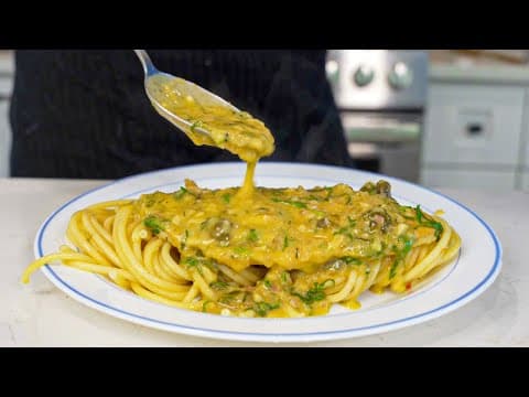 Chicken Piccata with Bucatini Pasta