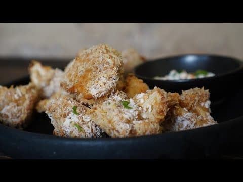 Baked cauliflower nuggets - Delicious French snack with easy difficulty. Perfect recipe converted from YouTube video to PDF format.