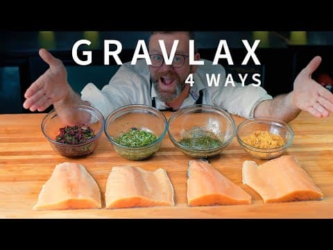 Salmon Gravlax Recipe in 4 Ways
