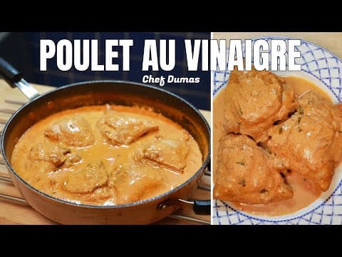 Cuisse de poulet au vinaigre, à la crème et à l'estragon