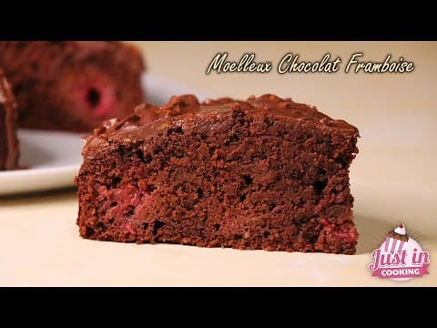 Moist chocolate-raspberry cake with rocher glaze - Delicious French dessert with medium difficulty. Perfect recipe converted from YouTube video to PDF format.