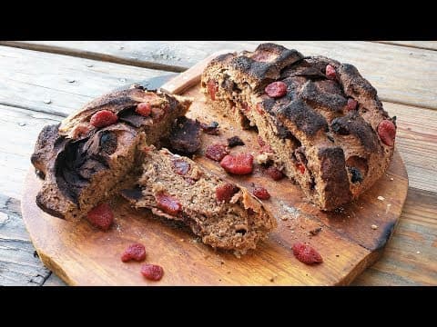 Chocolate strawberry bread