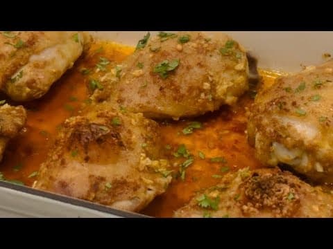 This Baked Garlic Parmesan Chicken Thigh is so Delicious My Family requests me to cook Every Week!