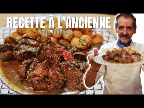 Poulet au beurre à l'ail et pommes parisiennes - Delicious Française main course with medium difficulty. Perfect recipe converted from YouTube video to PDF format.