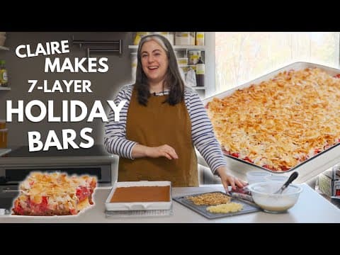 Holiday Seven Layer Cranberry Walnut Bars - Delicious American dessert with easy difficulty. Perfect recipe converted from YouTube video to PDF format.