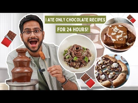 Eating ONLY Chocolate Recipes for 24 hours 😱 Chocolate Food Challenge