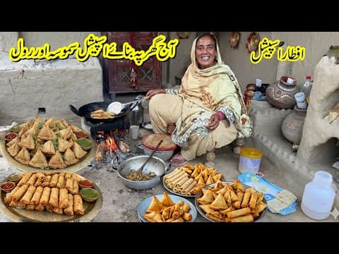 Homemade Samosa and roll iftar special