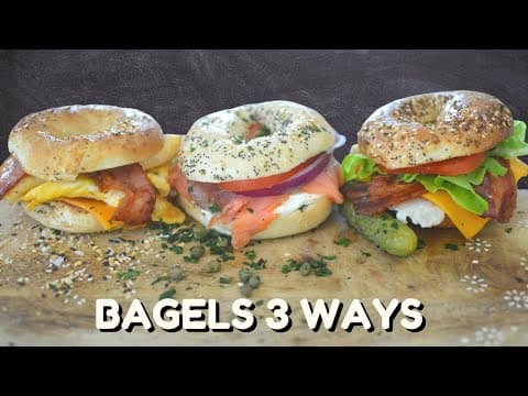 Bagel Sandwiches 3 Ways