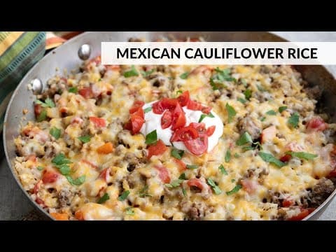 Mexican Cauliflower Rice - Low Carb High Protein Dinner!