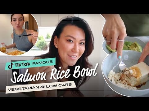 Vegetarian version & NO CARB version of the VIRAL TIKTOK SALMON BOWL RECIPE BY EMILY MARIKO