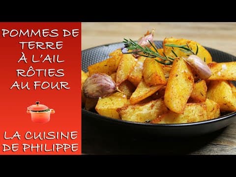 Roasted Garlic Potatoes in the Oven - Delicious French side dish with medium difficulty. Perfect recipe converted from YouTube video to PDF format.