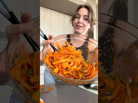 Making the viral carrot salad
