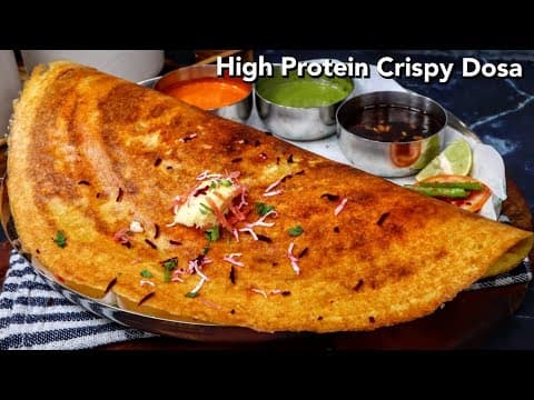 Crispy High Protein Healthy Chilla Recipe with 2 Chutney
