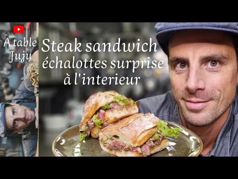 Steak and Caramelized Shallot Sandwich - Delicious French main course with medium difficulty. Perfect recipe converted from YouTube video to PDF format.