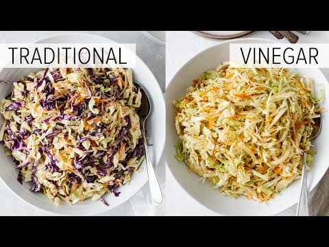Classic Mayonnaise Coleslaw & Vinegar‑Based Coleslaw