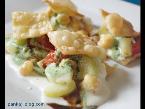 Indian Chaat with Crispy Pancakes - Delicious Indian appetizer with medium difficulty. Perfect recipe converted from YouTube video to PDF format.