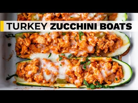 STUFFED ZUCCHINI BOATS