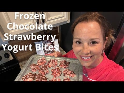 Frozen Chocolate Strawberry Yogurt Bites
