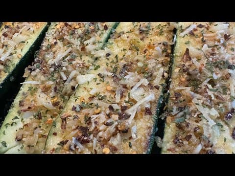 How to cook cheesy garlic zucchini steaks