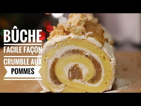 Bûche crumble aux pommes façon japonaise - Delicious Française dessert with medium difficulty. Perfect recipe converted from YouTube video to PDF format.