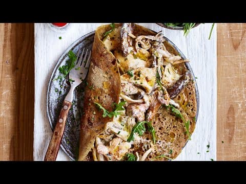 CREAMY MUSHROOM CREPES IN JUST 15 MINUTES