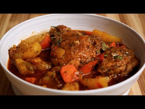 This Chicken Stew with Mediterranean Flavors is comforting and warms Your Tummy!!