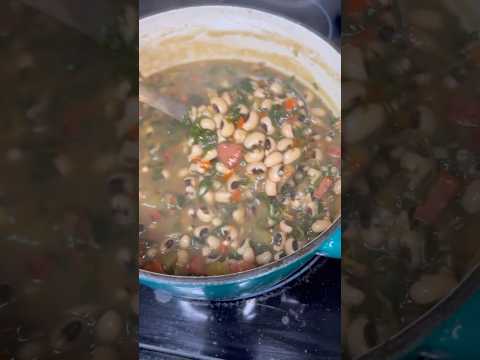 Hearty Black-Eyed Peas with Bacon, Sausage, and Kale